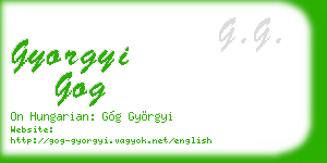 gyorgyi gog business card